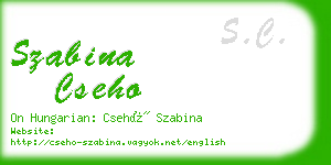 szabina cseho business card